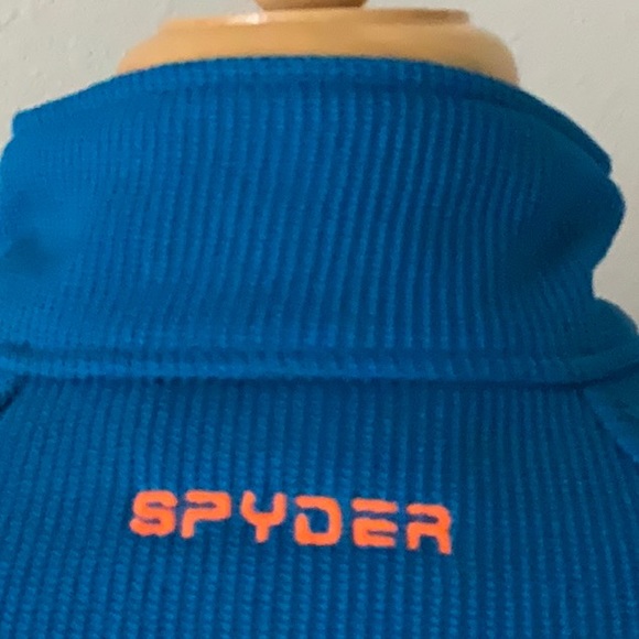 Spyder Men’s Outbound 1/2 Zip Mid-Weight Core Sweater-Cob/Blk/Boe - Large - Picture 6 of 13